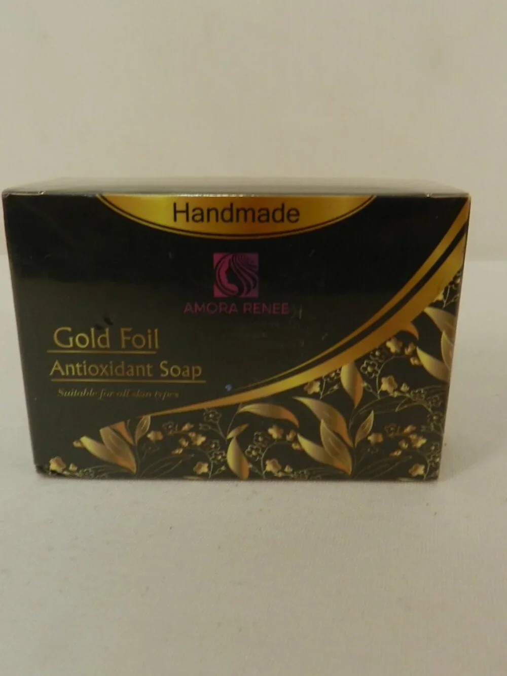 Amora Renee Gold Foil Bar Soap handmade 24k gold skincare bar Antioxidant NEW